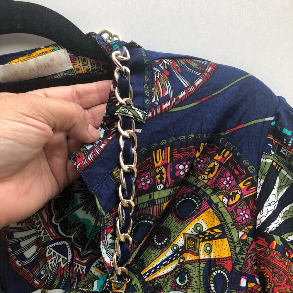 Serpill Kaleidoscope Button Down Long Sleeve Top 1 - Picture 4 of 8
